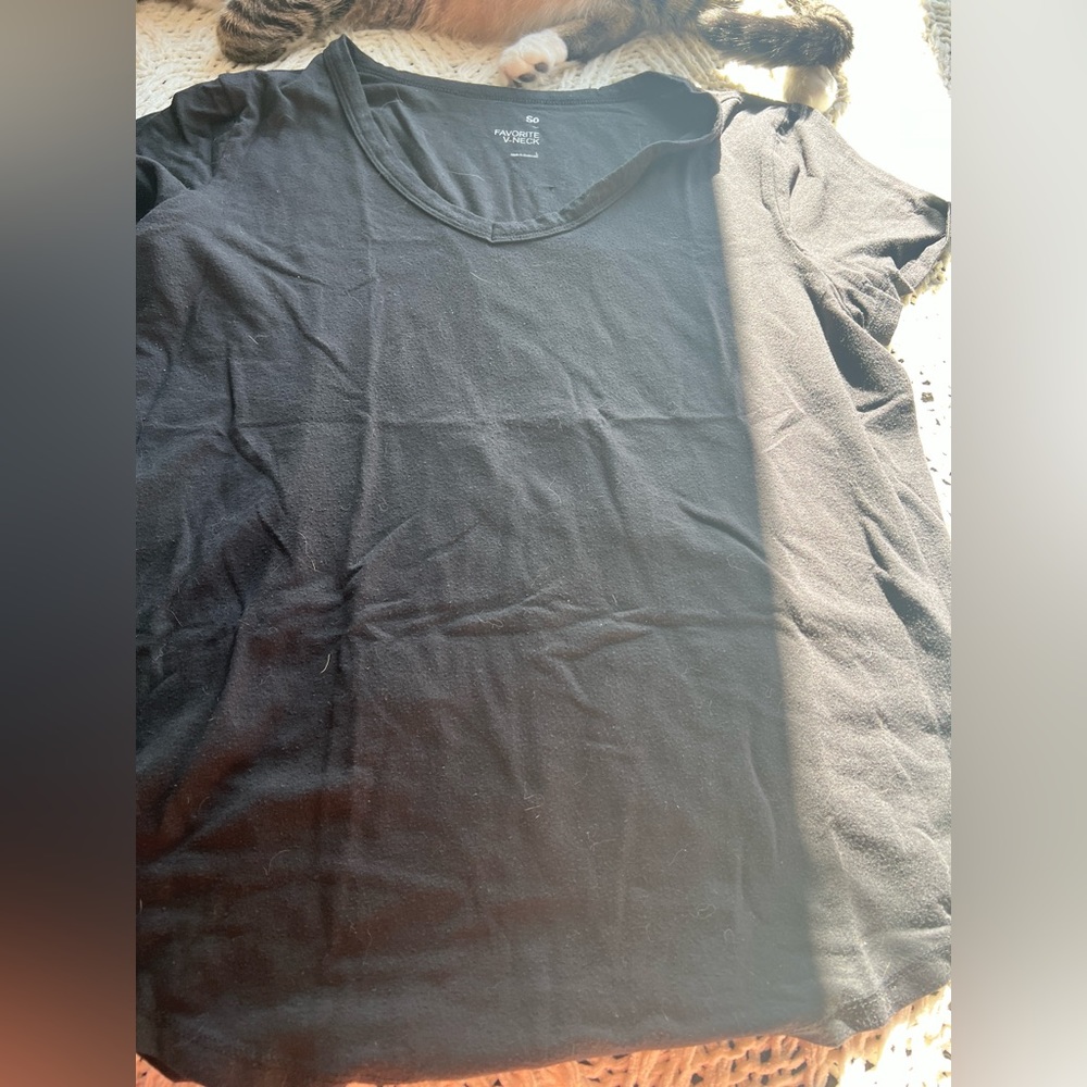 SO v neck shirt. size large.